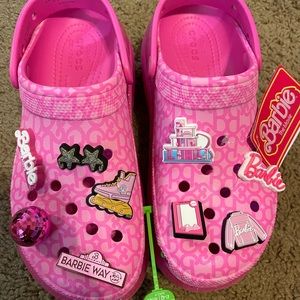 Chunky Barbie Movie Pink Crocs
